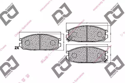 Комплект тормозных колодок DJ PARTS BP1463